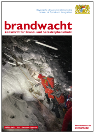 Titelbild Brandwacht Bayern 6/22 mit Bergrettungseinsatz