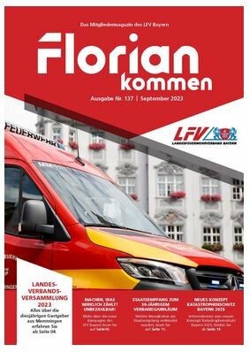 Titelblatt Florian kommen Ausgabe Nr. 137 September 2023