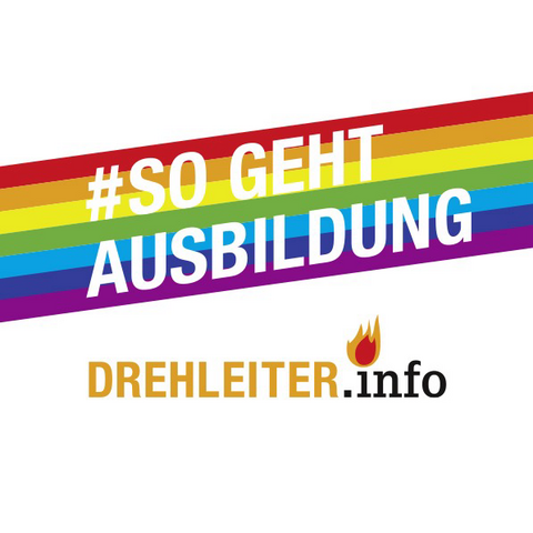 DREHLEITER.info Logo mit Regenbogen